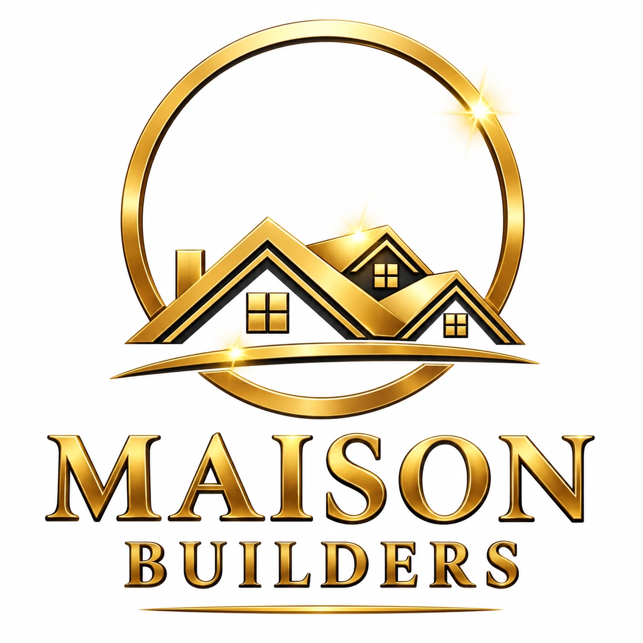 Original Maison Builders gold logo with company name